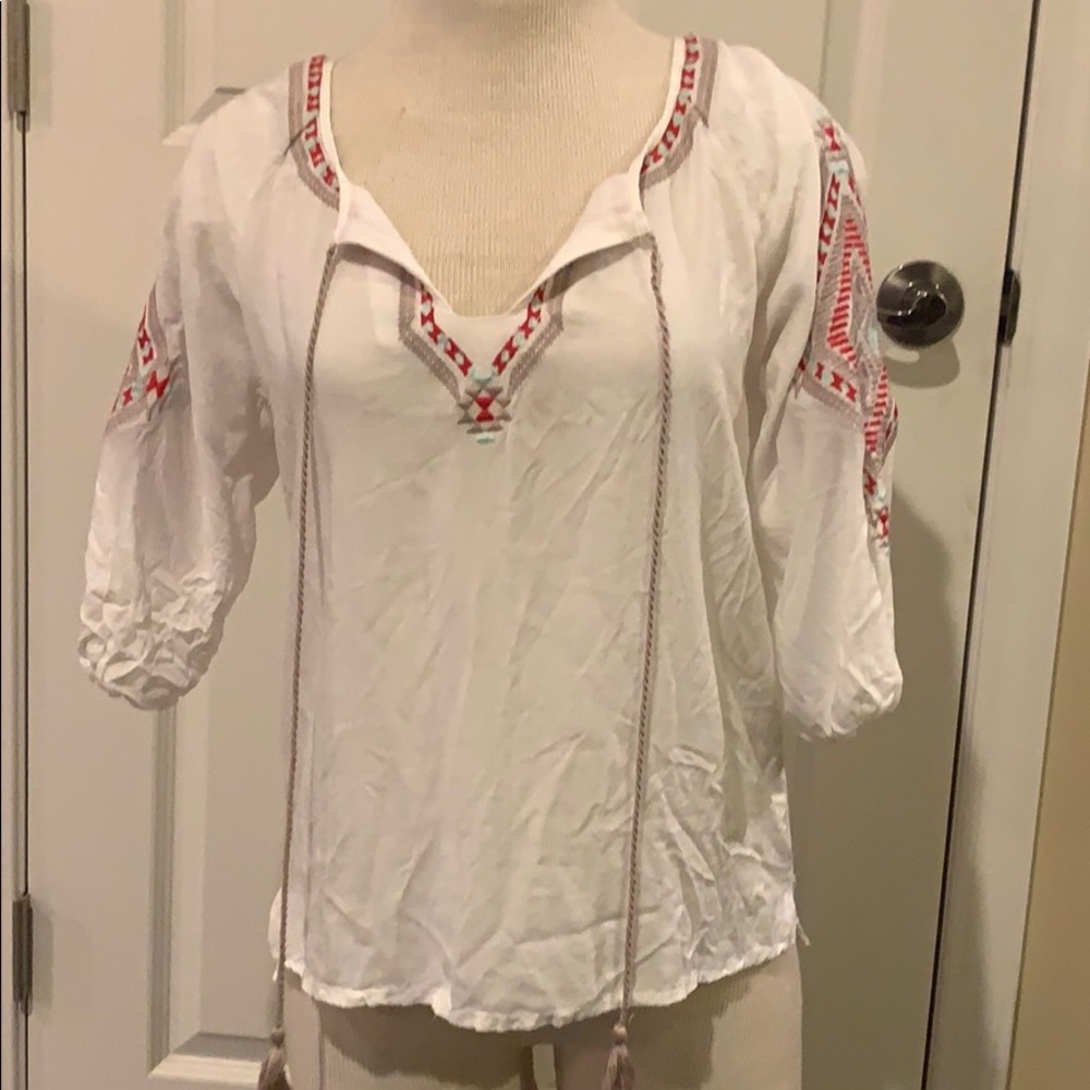 White Boho Top